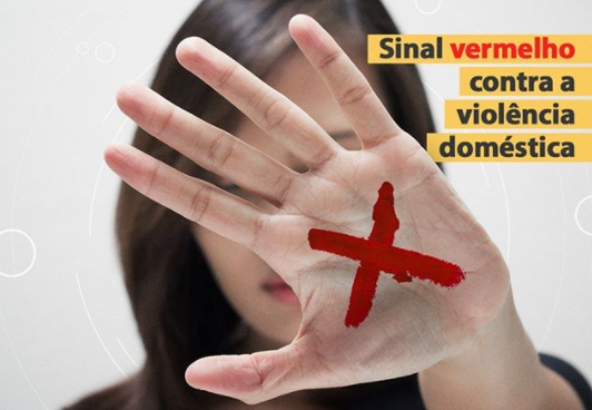 CRF/MG apoia a campanha sinal vermelho contra a violência doméstica